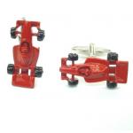 Red Enamel Formula One Race Car Cufflinks.JPG